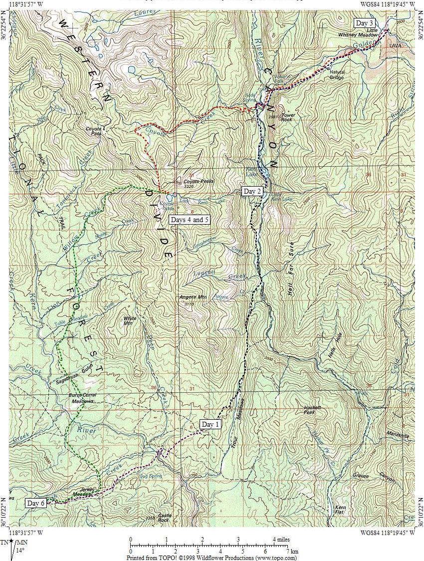 Coyote Lakes Map