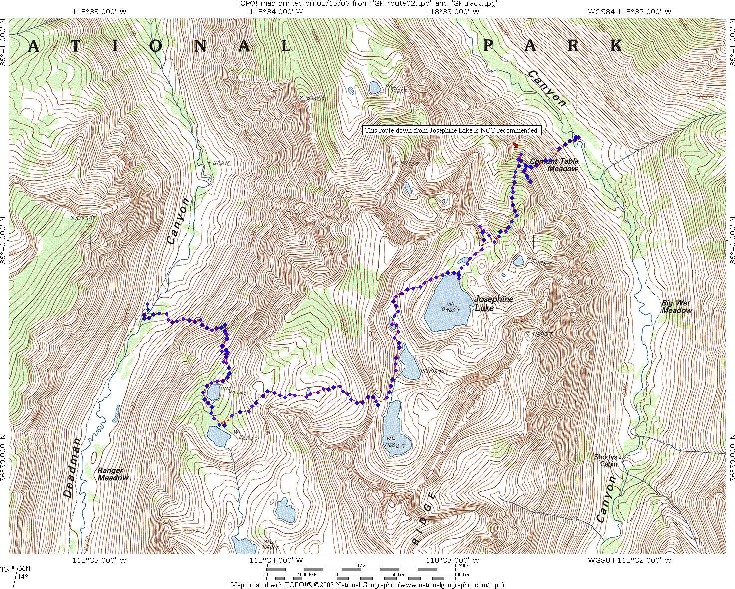 actual route