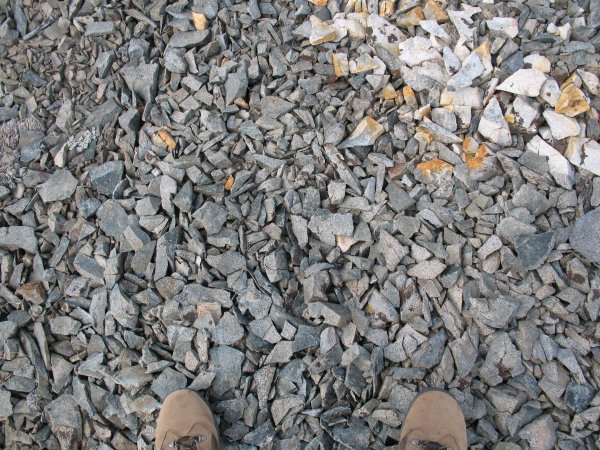 shattered rocks