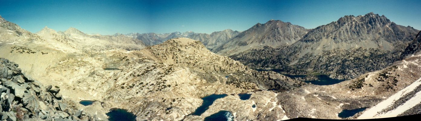 Rae Lakes Basin from Glen Pass