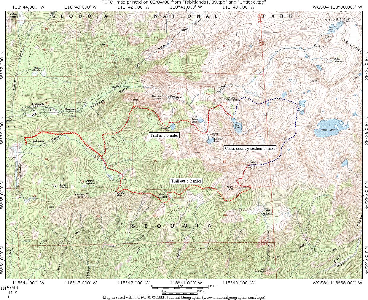Tablelands Map